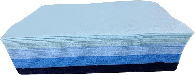 Jtnohx Soft Felt Sheets, 8x12 inches Assorted Craft Felt Fabric, 1.4mm Thick