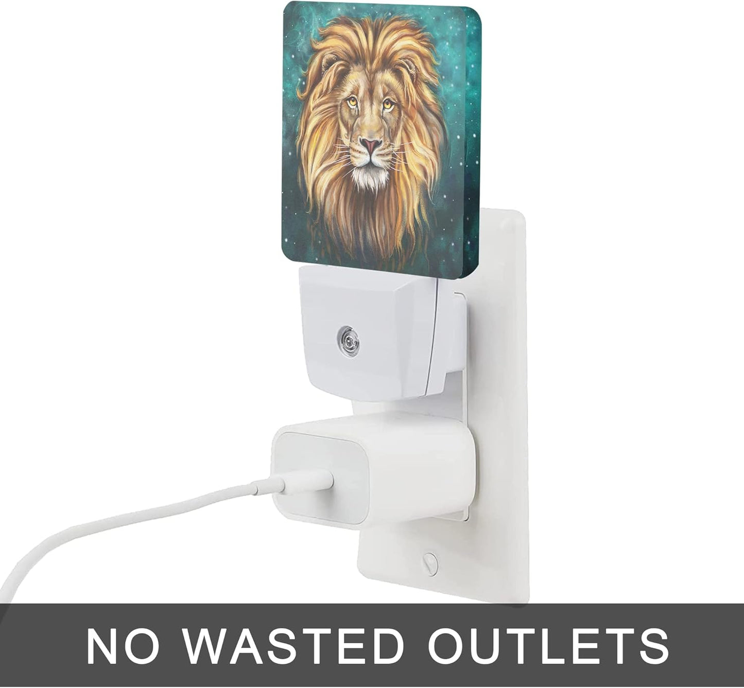 Lion Night Light,Animals Night Lights Plug into Wall Dusk to Dawn Sensor Led Lamp for Women Men,Led Lights for Stairway/Hallway/Bedroom