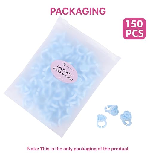 Pretty memory 150 Pcs Glue Rings