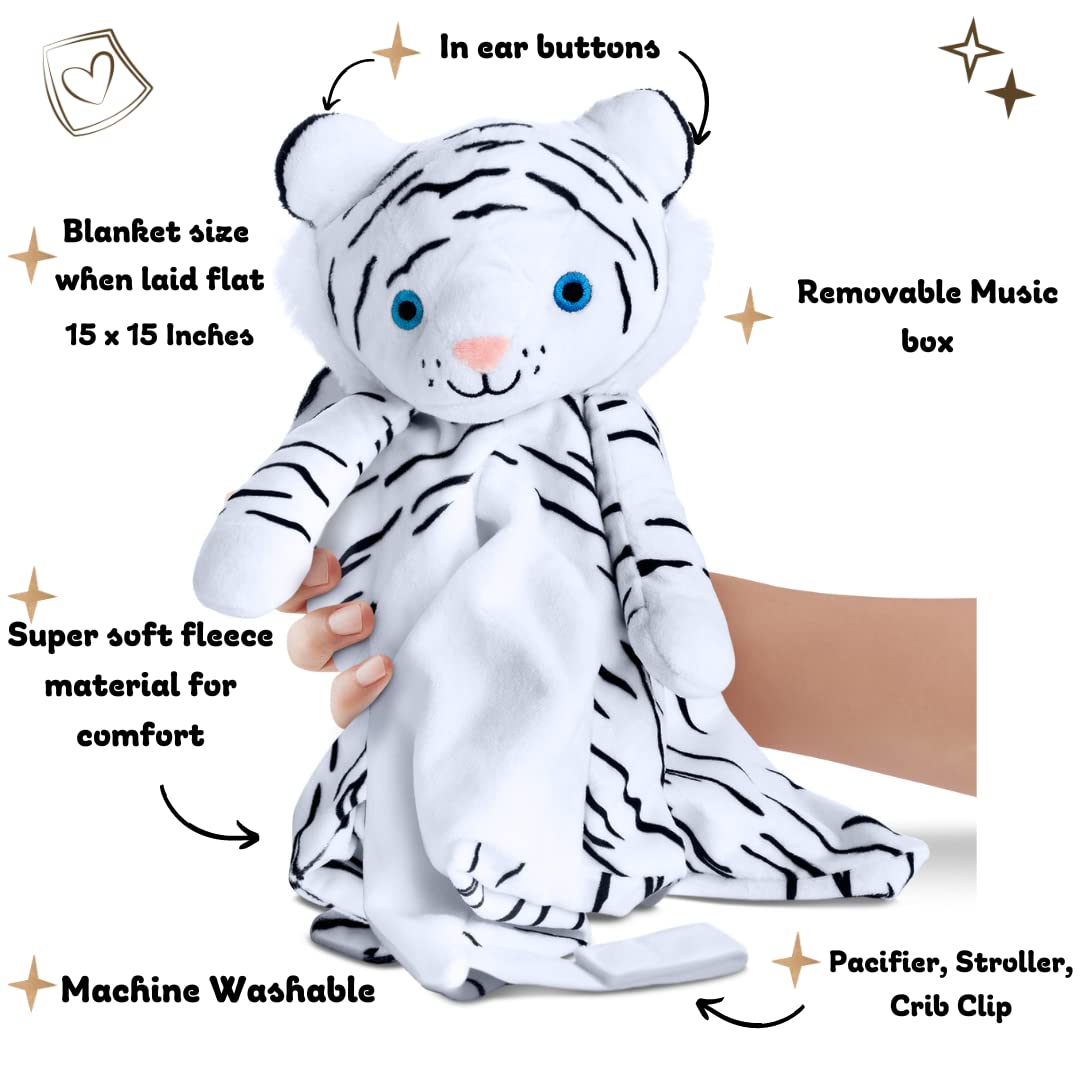 Newborn Gift - White Noise & Lullaby Plush Lovey Helps Speed up Pre-Sleep Calming Routine - Reduce Night Wakeups – More Quality Sleep for Mom – Baby Gift Newborn - Toddler Toy