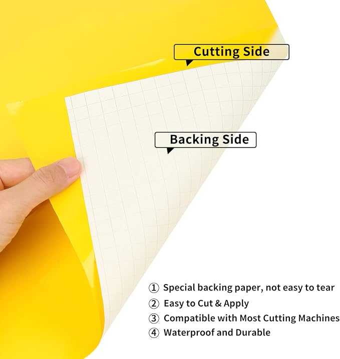 Bright Idea Permanent Vinyl, 70 Pack 12 "x 12" Vinyl Sheets Compatible
