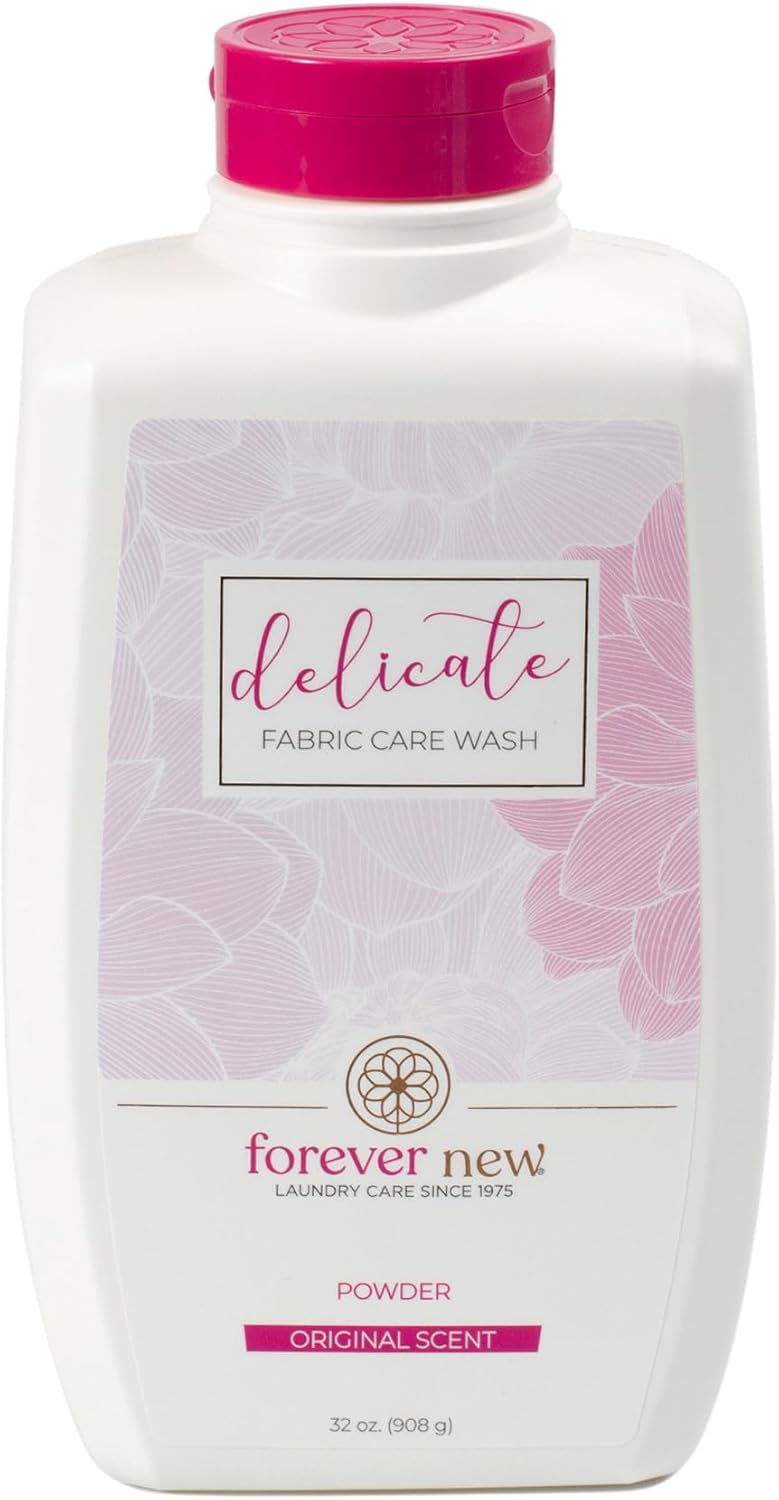 FOREVER NEW Delicate Hypoallergenic Laundry Detergent Powder - 150 to 192 Large Loads - Gentle washing detergent for Silk, Cashmere, Bra, Undergarments, Wool etc. - Original Scented - 32oz (3pack)