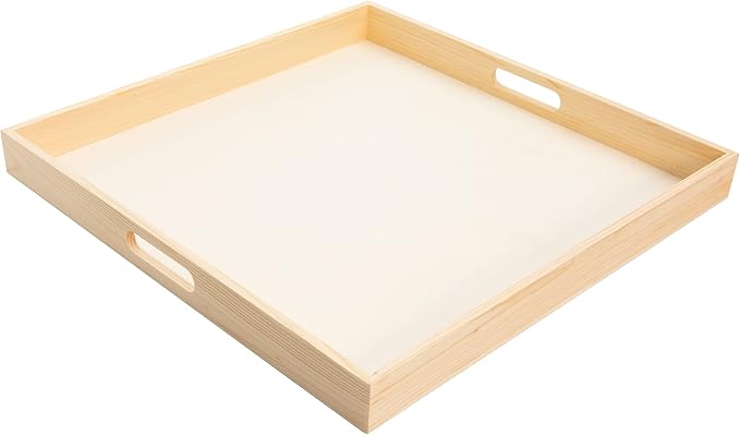 Wooden Nested Serving Trays – Unfinished Square Trays