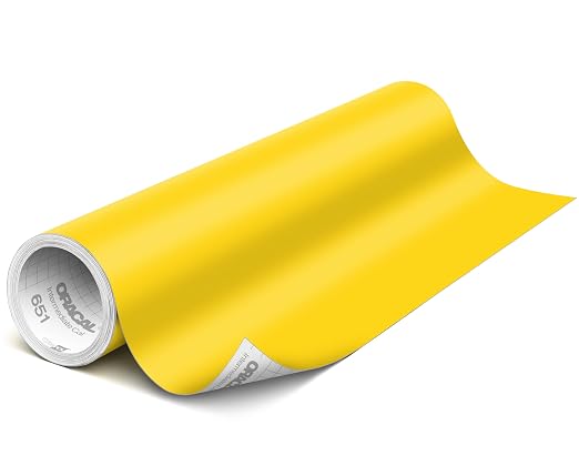 ORACAL 651 Matte Light Yellow Vinyl Durable Roll Easy to Weed Permanent