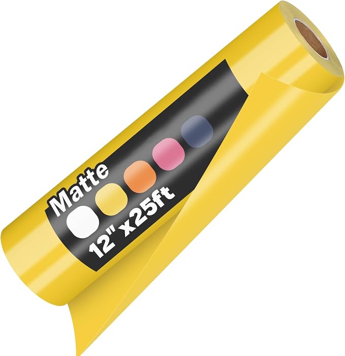 guangyintong Heat Transfer Vinyl Yellow HTV Rolls, Matte Surface HTV Vinyl