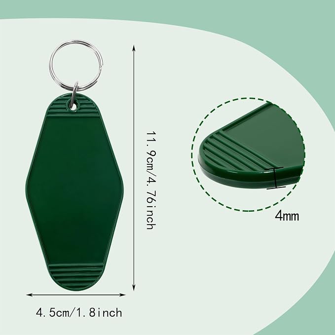 8PCS Motel Keychain Blank Hotel Key Tags Holder