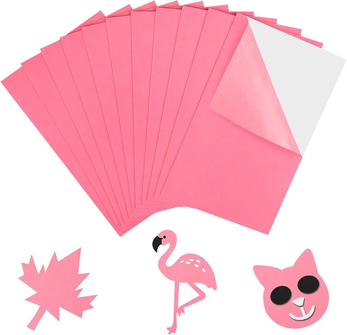 NACHLYNN 11Pcs Self Adhesive Felt Fabric Sheets 7"x11.5" /18x29cm Sticky Back