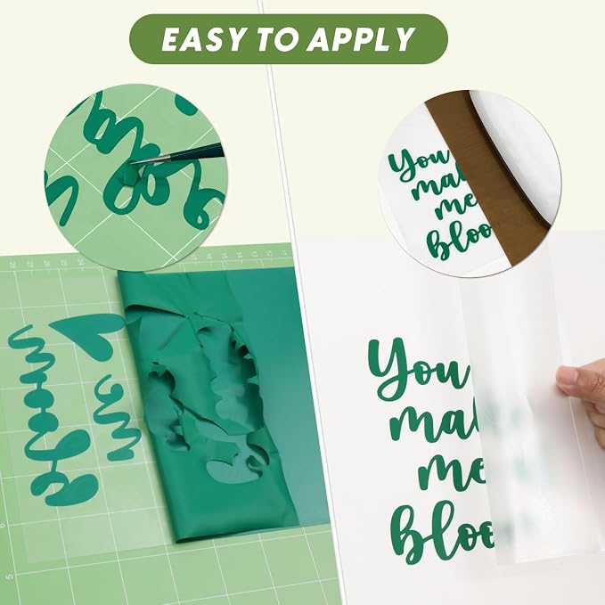 Green HTV Iron on Vinyl Rolls, Silhouette or Heat Press Machine
