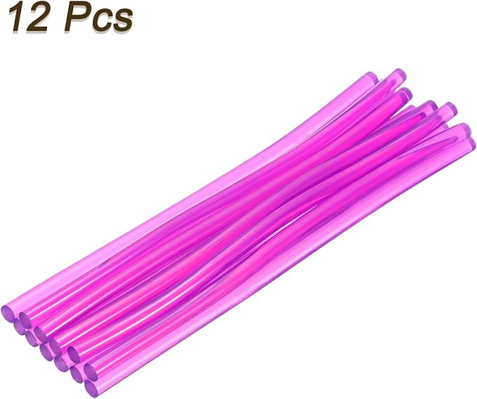 uxcell Mini Hot Glue Sticks for Glue Gun 7mm x 200mm Transparent Purple 12pcs