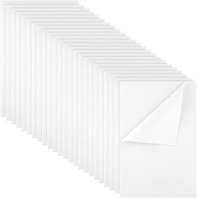 Morcheiong 24 Pcs Self Adhesive Felt Sheet Soft Felt Sheets