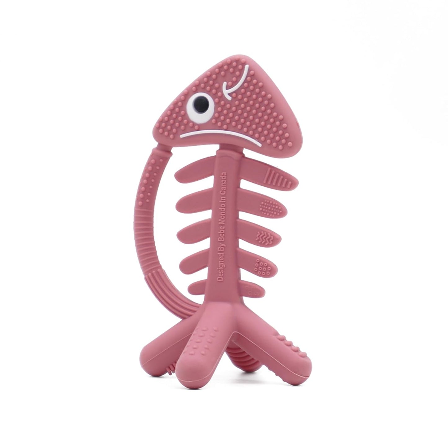 3in1 Infant Toys, Teething Toys 3-6 6-12 Months, Teethers for Babies 3-6-12 Months, for Teething Relief, Baby Gift, Silicone,Sensory, Baby Toys 0-6 Months,USA Patent Pending,Fish,(Pink)