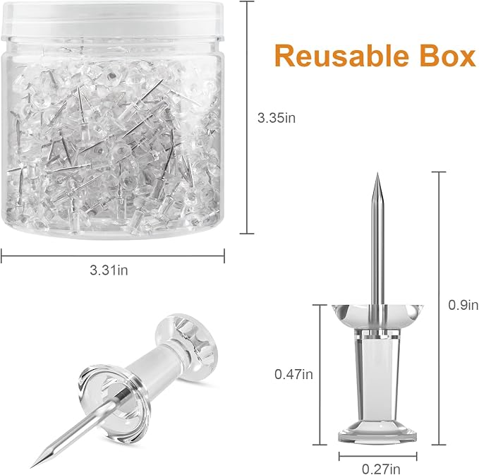 400Pcs Push Pins, Stick Pins Thumb Tacks