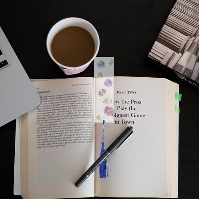Clear Acrylic Bookmark, BetterJonny 30 Set Plastic Blank Book Page Mark