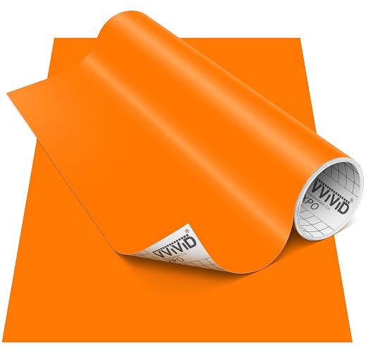 VViViD DECO65 Matte Pastel Light Orange Permanent Adhesive Craft Vinyl
