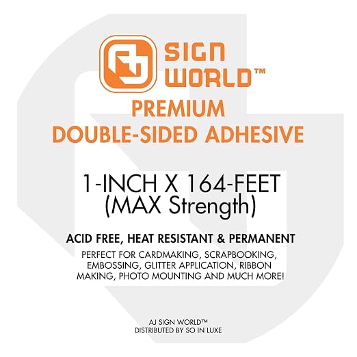Best 1" MAX Strength Thin Permanent Double-Sided Tape
