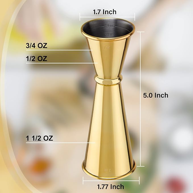 Jigger for Bartending, Briout Double Cocktail Jigger Japanese Premium 304 Food