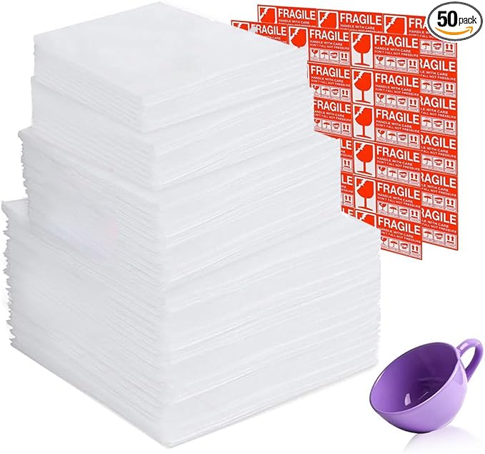 150Pcs Moving Supplies, Foam Pouches to 3 Size | Packing Supplies