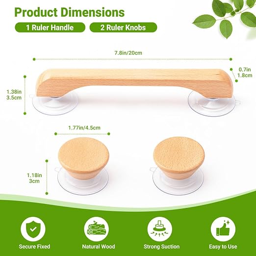 Ruler Handle Set, 1 Ruler Handle and 2 Grippers