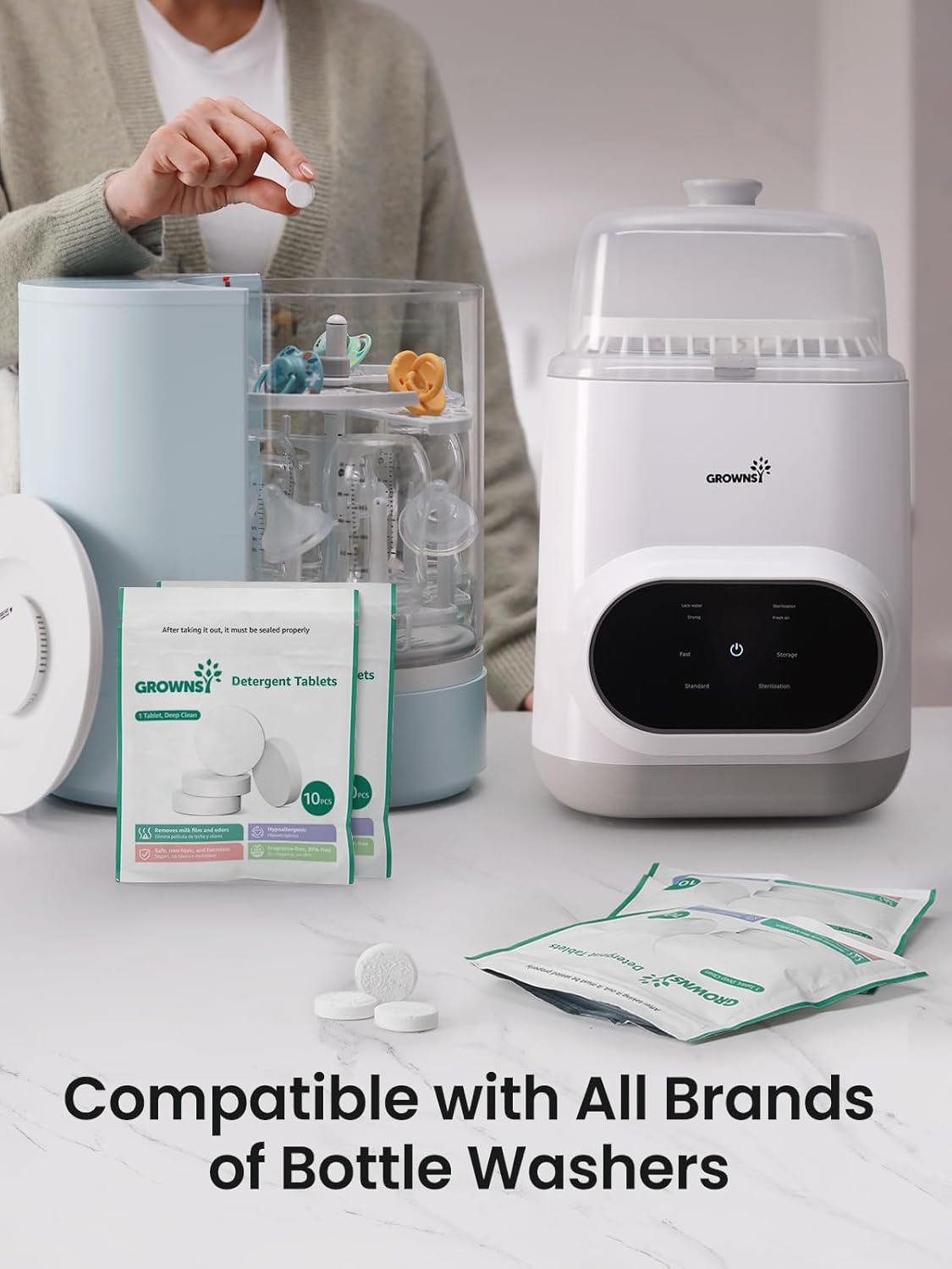 Detergent Washing Tablets 40PCS, Detergent Washing Tablets 40PCS for All Brands Baby Bottle Washers