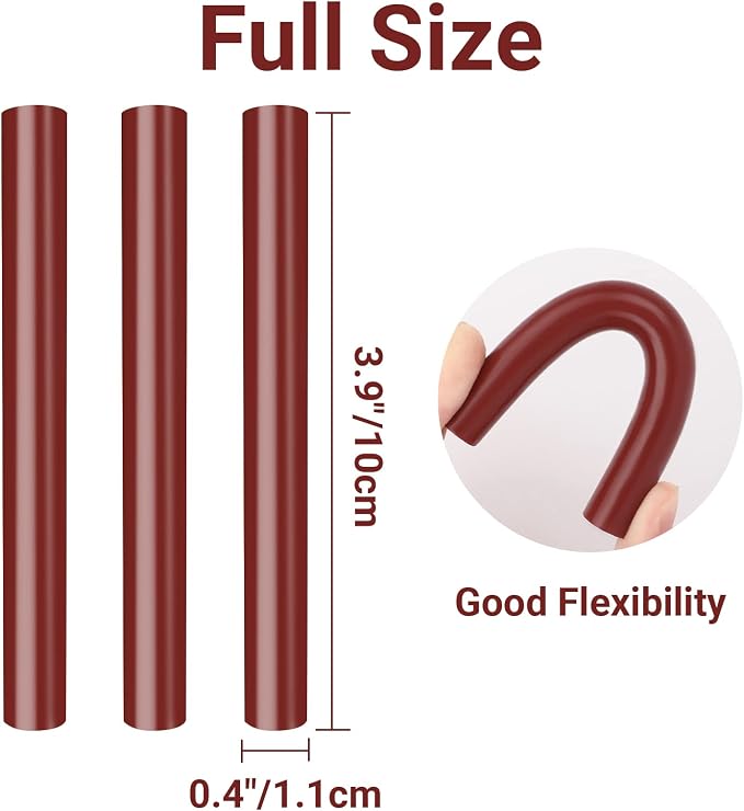 72 Pack Wine Red Hot Glue Sticks Bulk