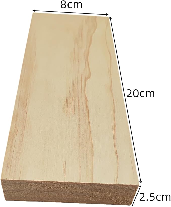 6PCS Rectangle Wood Boards Unfinished Wood Blocks