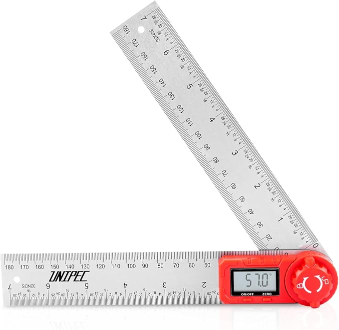 Digital Angle Finder Protractor, Angle Finder Ruler, Stainless steel 7inch 200mm