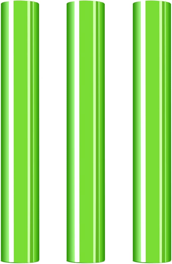 3D Puff Heat Transfer Vinyl, Neon Green, 3 Sheets 12inx10in | 3D Puffy Iron on