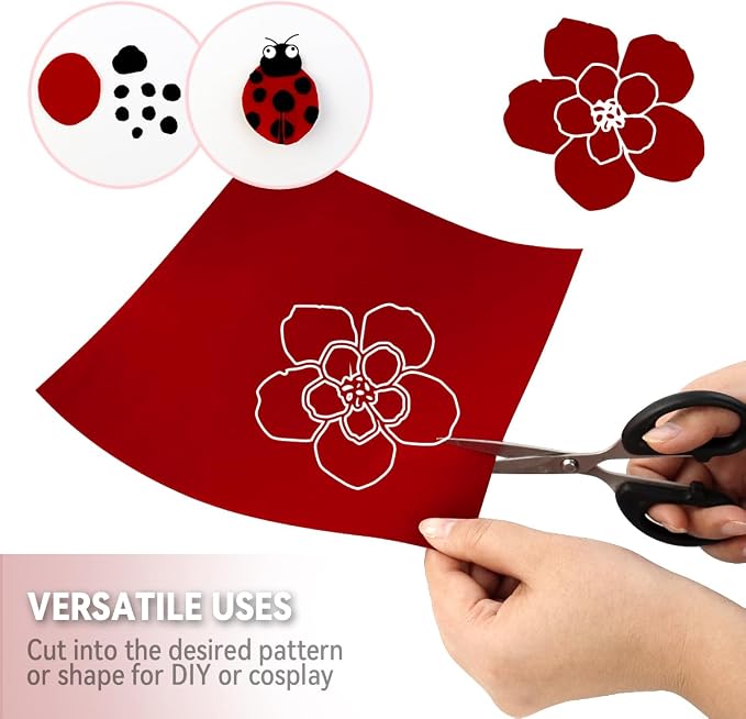 10 PCS Self Adhesive Felt Sheets, 8.3" x 11.8" Velvet Flock Backing Paper Liner