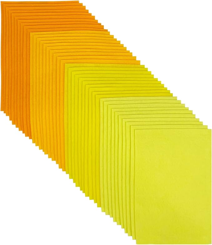 Jtnohx Soft Felt Sheets, 8x12 inches Assorted Craft Felt Fabric, 1.4mm Thick