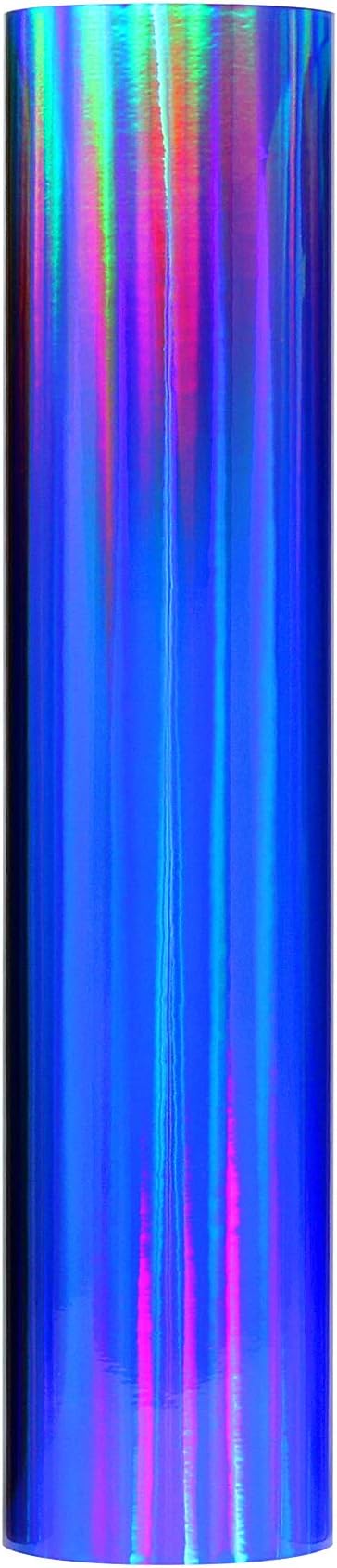 VViViD Blue Holographic Chrome DECO65 Permanent Adhesive Craft Vinyl 15 Feet x