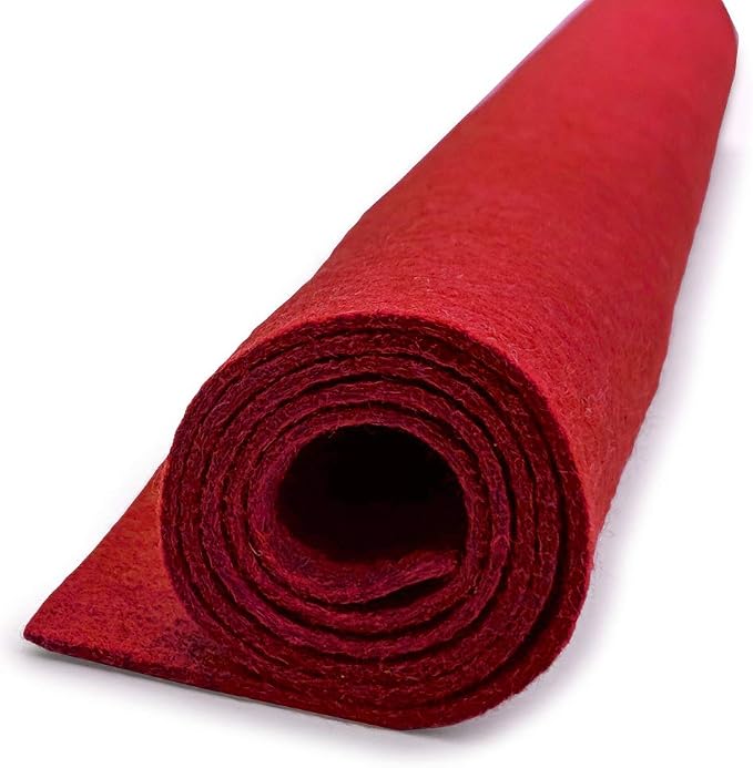 Rocking Red - Wool Felt Oversized Sheet - 35% Wool Blend - 1 12x18 inch Sheet