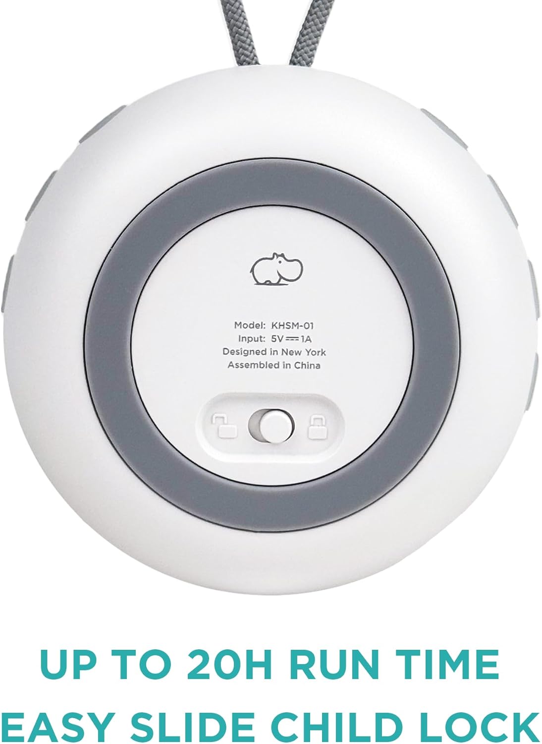 LittleHippo White Noise Machine | Portable Sound Machine for Babies, Kids, Adults | Sleep Soother | 19 Soothing Sounds | Long Battery Life | Travel, Registry, Baby Shower, Gift