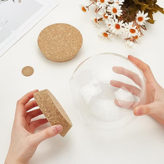 BENECREAT 2pcs Cork Stoppers, Tapered Wine Cork Plugs