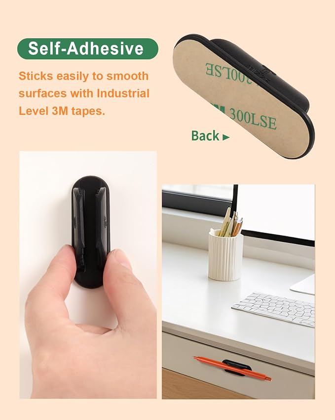 Tiizze Adhesive Pencil Holders for Desk Set of 20