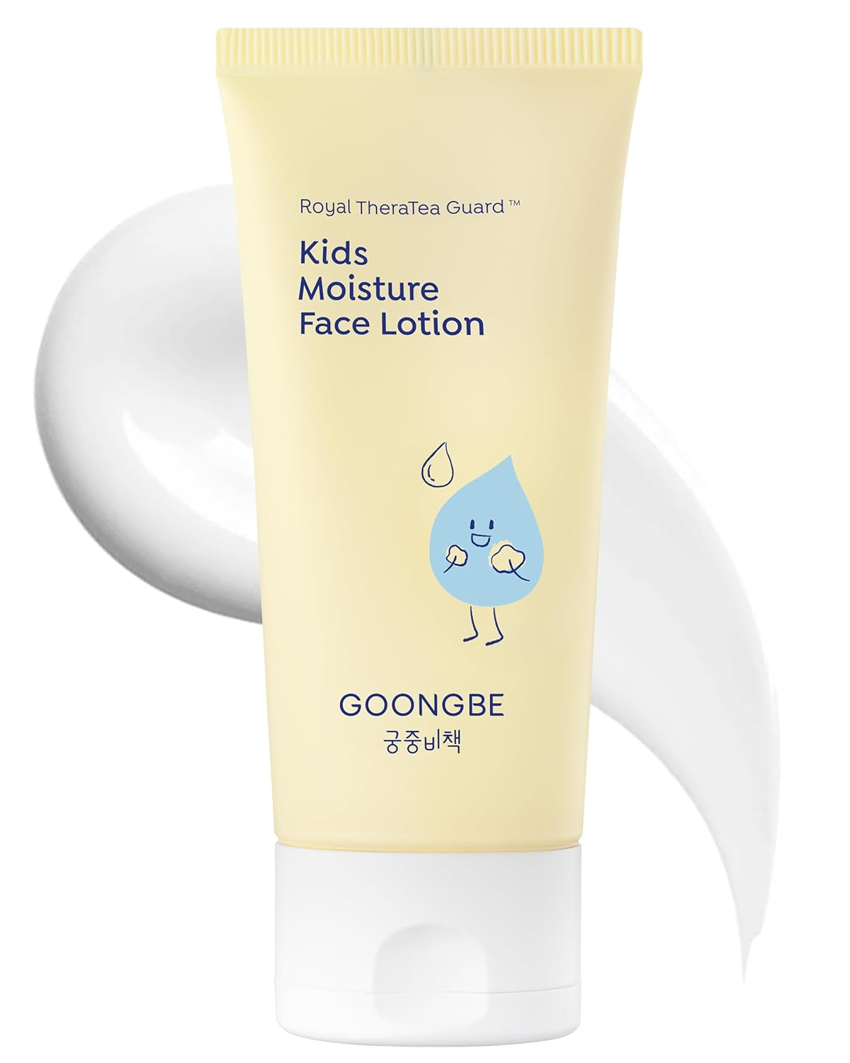 GOONGBE Kids' Moisture Face Lotion - Korean Kids Daily Face Moisturizer - 8hr Moisturizing Refreshing Cream Type Lotion with Cica and Allantoin - Allergen Free Scent, 2.7 fl.oz.