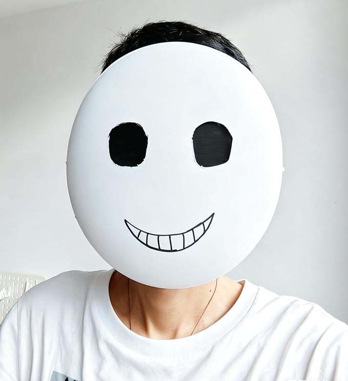 Plastic Craft Mask White Blank DIY Mask Base | Plain Paintable, Cosplay Costume