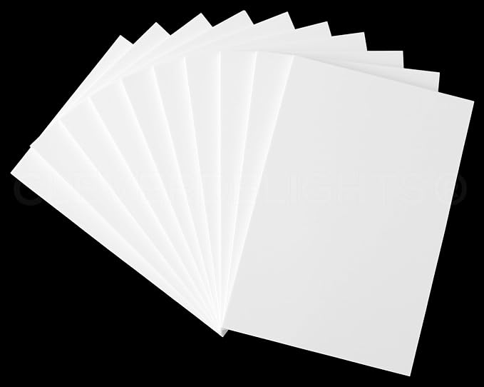 CleverDelights 8 x 12 Inch White Foam Sheets