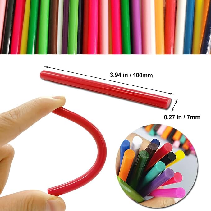 Ewparts 14-Color Hot Glue Sticks, school projects, home decor, and holiday