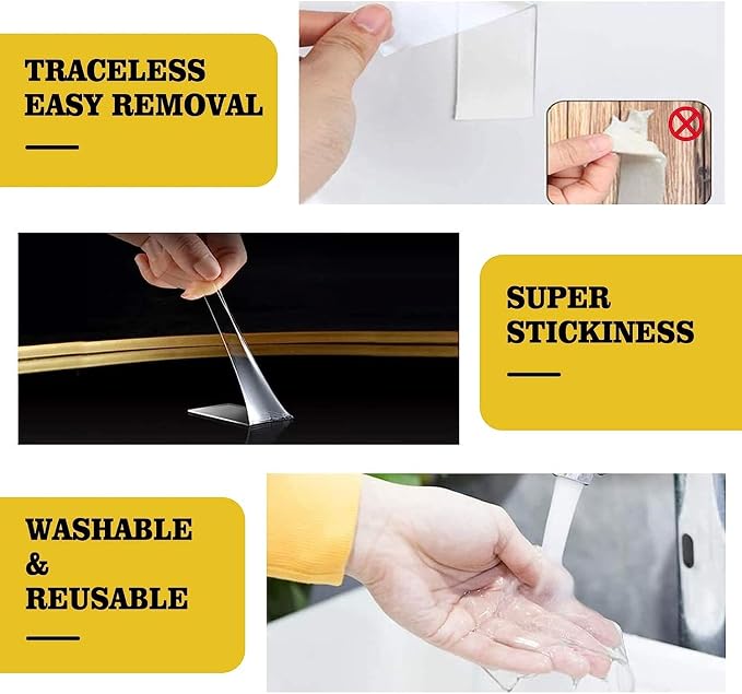 Kelasy Nano Double Sided Tape Heavy Duty, Extra Strong Sticky Double Sided