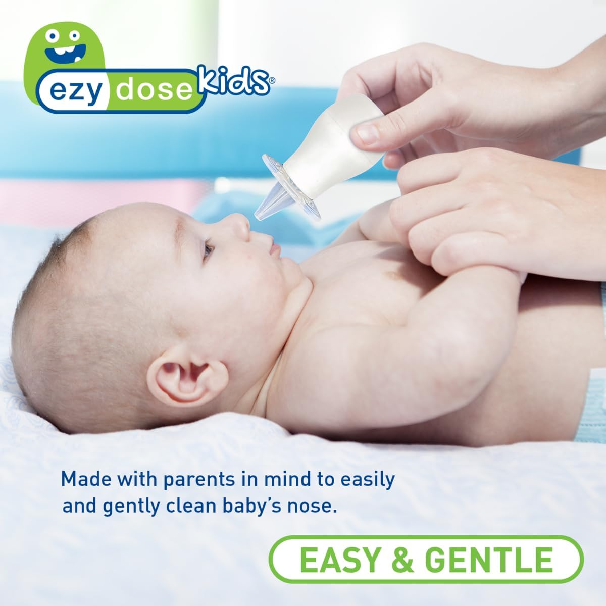 Ezy Dose Kids Nasal Aspirator with Soft Tip, Sinus Relief and Mucus Sucker for Baby and Toddler, Nose-Pals, Convenient and Easy to Use, Gentle Removal, BPA Free