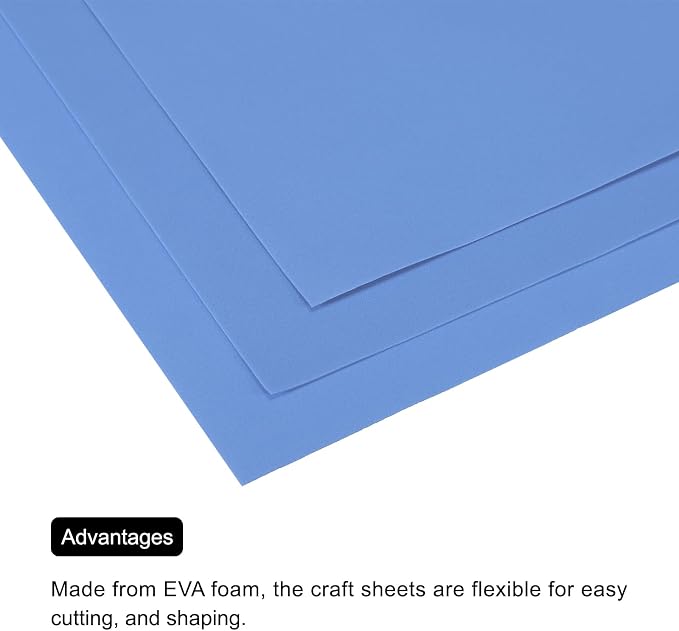 MECCANIXITY EVA Foam Sheets Dark Blue 19.7 Inch x 35.4 Inch 1mm Thick Crafts