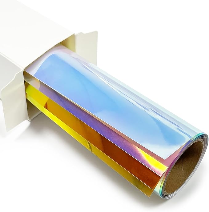 Holographic Heat Transfer Vinyl- 12" x 12'' 4 Sheets Holographic HTV
