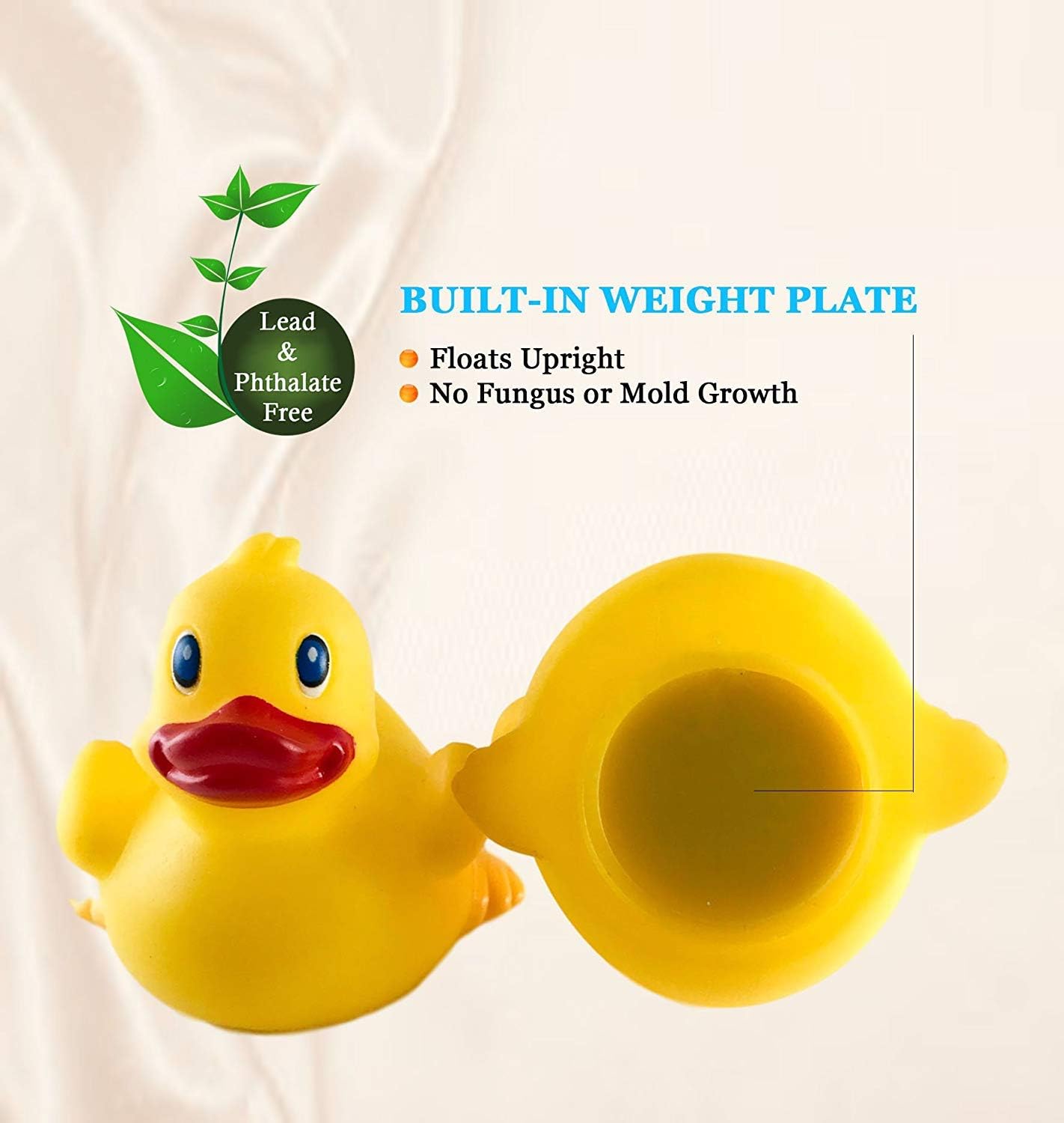 3" Police Rubber Duck [Sealed Hole, Floats Upright] - Baby Safe Bathtub Bathing Toy