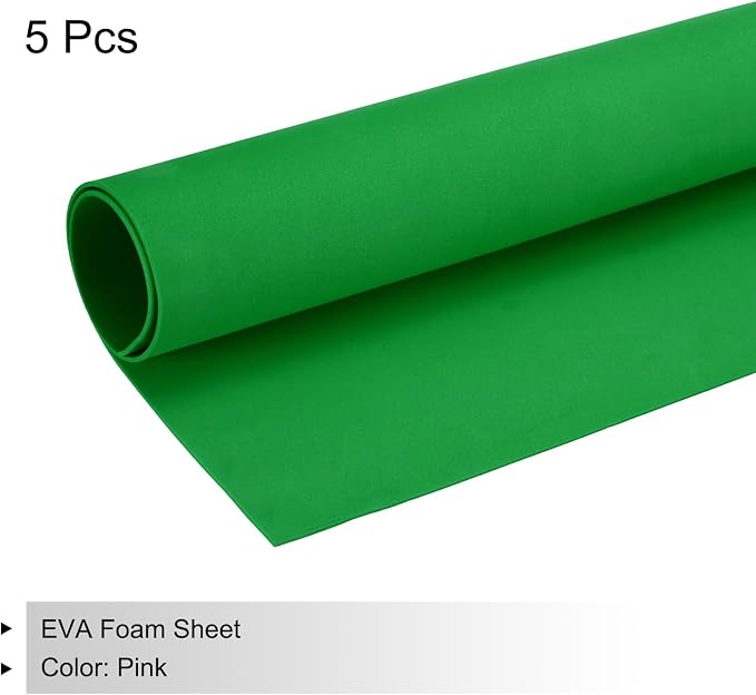 MECCANIXITY EVA Foam Sheets Grass Green 35.4 Inch x 19.7 Inch 2mm Thick Crafts