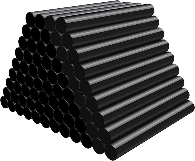 72 Pack Black Hot Glue Sticks, Decoration, Car Dent Repair, Gluing Project