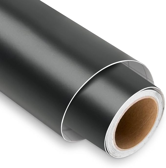 Lya Vinyl Matte Black Permanent Vinyl Roll, Window & Home Decal