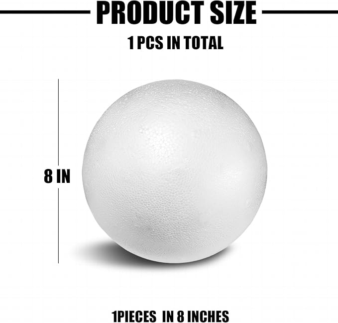 Styrofoam Balls 8 Inch, DIY Craft Giant Foam Ball