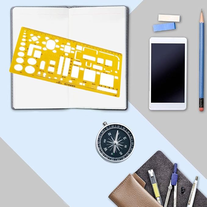 Utoolmart Architect Interior Design Geometric Drafting Drawing Template Ruler