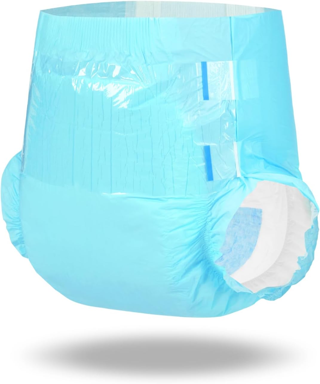 Littleforbig Adjustable Tapes Adult Diaper 2 Pieces - ABDry Ultra Absorbent Diapers Blue (Large 36"-48")