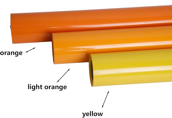 FUNKAKA Light Orange HTV Heat Transfer Vinyl Rolls, Adhesive HTV Vinyl